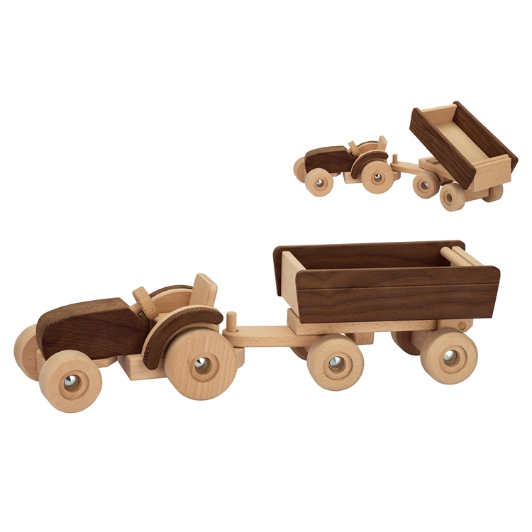 Algebra Versterken Kapel Houten tractor Goki - mooi houten speelgoed | online webshop Lanoeka